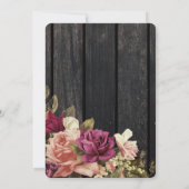 Rustige bruingebondenbruiloft kaart (Achterkant)