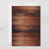 Rustige bruinhoutfotobruiloft save the date (Achterkant)