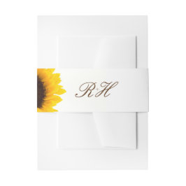 Rustige bruinkoolbuikband voor de bruiloft van zon uitnodigingen wikkel