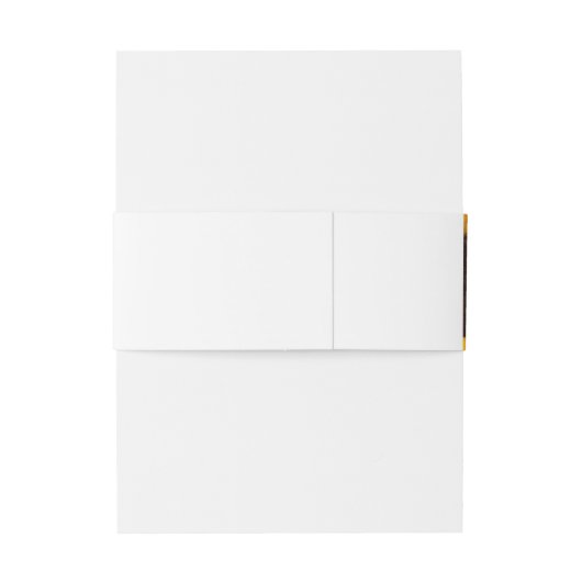 Rustige bruinkoolbuikband voor de bruiloft van zon uitnodigingen wikkel (Achterkant Voorbeeld)