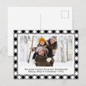 Rustige Buffalo Aangepaste foto zwart-wit Feestdagenkaart (Voorkant / Achterkant)