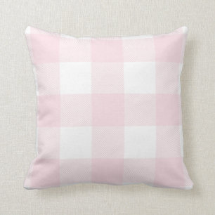 Rustige Buffalo Check Pattern Blush Pink Kussen