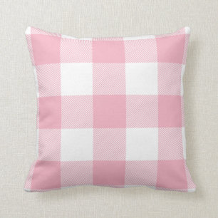 Rustige Buffalo Check Pattern Pastel Roze Kussen