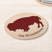 Rustige Buffalo-Onderzetters voor gepersonaliseerd Ronde Kartonnen Onderzetter (Gebogen)