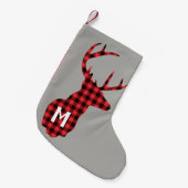 Rustige Buffalo Pset Red Black Gepersonaliseerd De Kleine Kerstsok (Voorkant (Hangend))