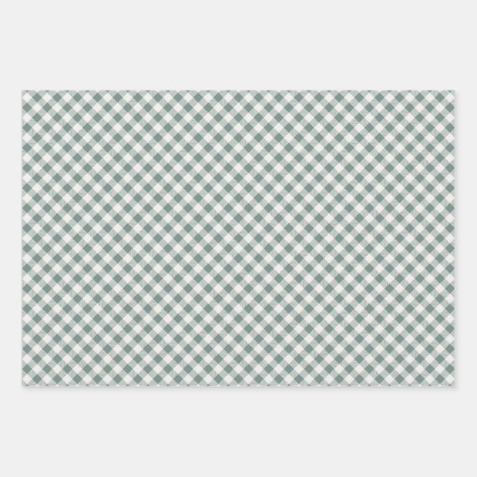 Rustige Buffalo-speldencontrolepatroon Inpakpapier Vel (Voorkant 3)