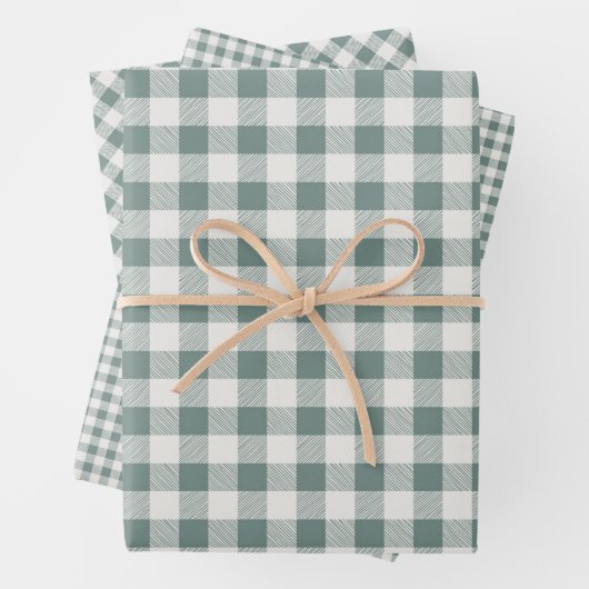 Rustige Buffalo-speldencontrolepatroon Inpakpapier Vel (In situ)