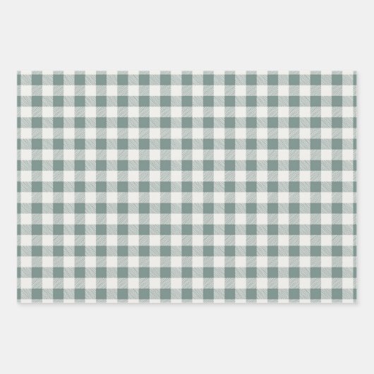 Rustige Buffalo-speldencontrolepatroon Inpakpapier Vel (Voorkant)