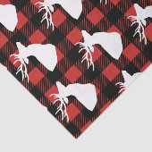 Rustige Buffalo-vinkjes en witte deer Silhouette Tissuepapier (Detail)