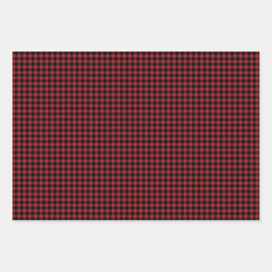 Rustige Buffalo-vinkzwart, rood zwart wit Inpakpapier Vel (Voorkant 2)