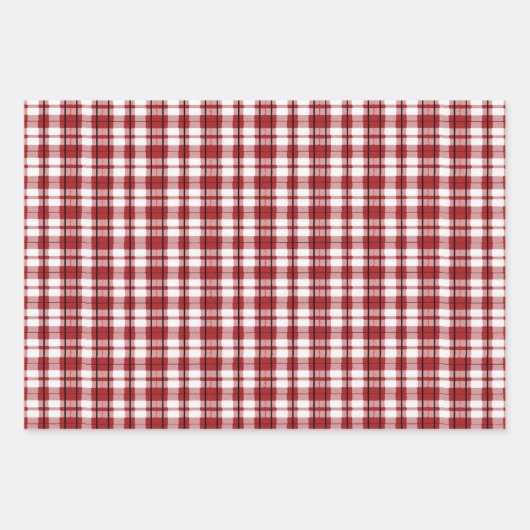 Rustige Buffalo-vinkzwart, rood zwart wit Inpakpapier Vel (Voorkant)