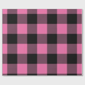 Rustige buffelroze roze zwart cadeaupapier (Vlak)