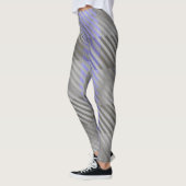 Rustige buffelstaaf Blauwe Grijze streep Leggings (Links)