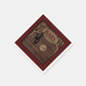 Rustige buffelstaafBaby showers Initialen Servet (Hoek)