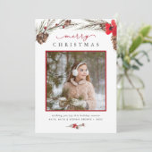 Rustige buik| Vakantie-fotokaart Feestdagenkaart (Staand voorkant)