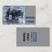 Rustige buitenshuis wildernis wildbull mose visitekaartje (Voorkant / Achterkant)