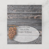 Rustige buitenste Barn Wedding Wood Wijndruiven Plaatskaartje (Buitenkant ongevouwen)