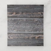 Rustige buitenste Barn Wedding Wood Wijndruiven Plaatskaartje (Binnenkant ongevouwen)