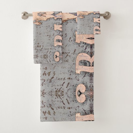  Rustige Bull Skull Grey Beige Western Bad Handdoek (Insitu)