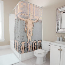  Rustige Bull Skull Grey Beige Western
