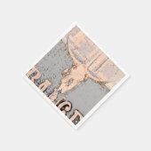 Rustige Bull Skull Grey Beige Western Servet (Hoek)