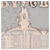  Rustige Bull Skull Grey Beige Western Stof (Close Up)