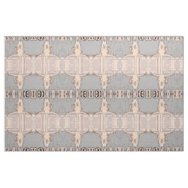  Rustige Bull Skull Grey Beige Western Stof