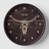 Rustige Bull Skull Western Land Brown beige Old (Voorkant)