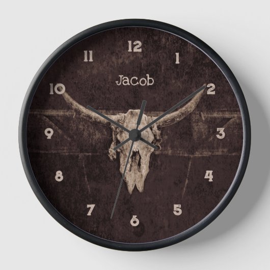 Rustige Bull Skull Western Land Brown beige Old (Voorkant)