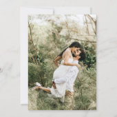 Rustige Burgundy Pampas Bloem Herfst Bruiloft Foto Save The Date (Achterkant)