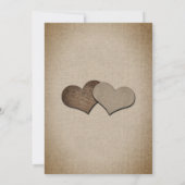 Rustige Burlap Harten Mason Jar Wedding Save The Date (Achterkant)