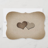 Rustige Burlap Hearts Sunflower Wedding Save The Date (Achterkant)