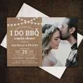Rustige Burlap I Do BBQ Couples Shower Kaart