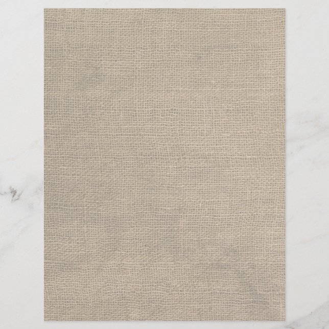 Rustige Burlap Print Custom Letterhead (Voorkant)