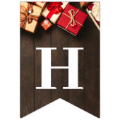 Rustige cadeaudoos, kerstfeest vlaggetjes (Tweede vlag)