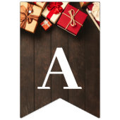 Rustige cadeaudoos, kerstfeest vlaggetjes (Derde vlag)