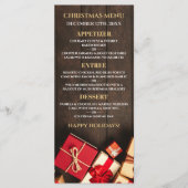Rustige cadeaudoos, kerstmenu menu (Voorkant)