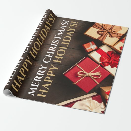 Rustige cadeaudoos, kerstmis cadeaupapier (Uitgerold)