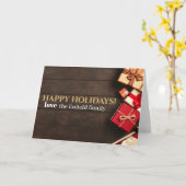 Rustige cadeaudoos, kerstmis kaart (Gele Bloem)