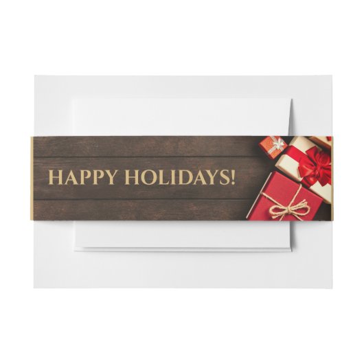 Rustige cadeaudoos, kerstmis uitnodigingen wikkel (Voorkant Voorbeeld)