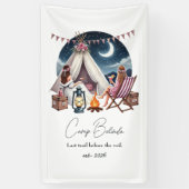 Rustige Camp Bruid Bachelorette Feest/Weekend Spandoek (Verticaal)