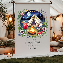 Rustige Camp Bruid Bachelorette Weekend Wandkleed