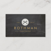 Rustige Carpenter Round Saw Construction Carpentry Visitekaartje (Voorkant)