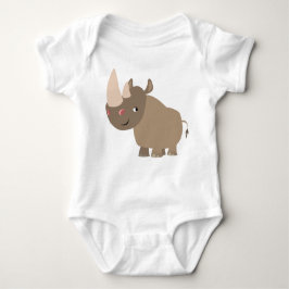 Rustige Cartoon Rhino Baby Apparel Romper