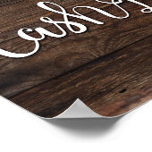 Rustige CASH BAR-gebarentafdruk Poster (Hoek)