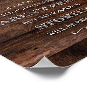 Rustige CASH BAR-partijbordafdrukken Poster (Hoek)