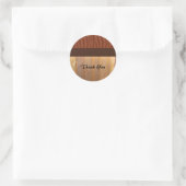 Rustige cederhouten omheining Bedankt Ronde Sticker (Tas)