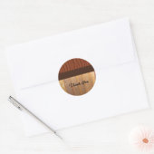 Rustige cederhouten omheining Bedankt Ronde Sticker (Envelop)