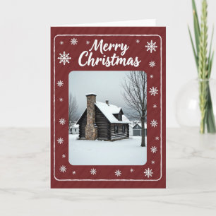 Rustige Chalet Kerstkaart Kaart