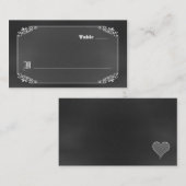 Rustige Chalk Board Wedding Escort Card Plaatskaartje (Voorkant / Achterkant)